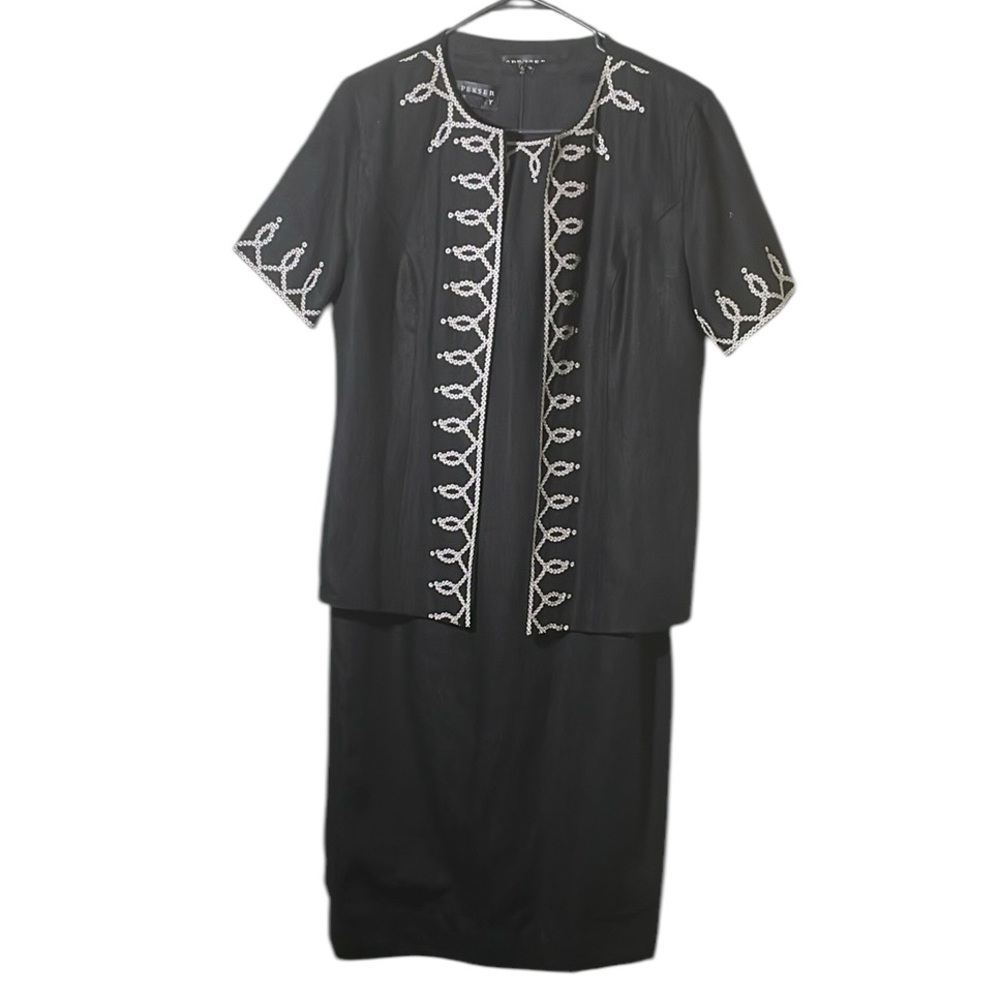 Spencer Jeremy Black And White Full Dress Suit